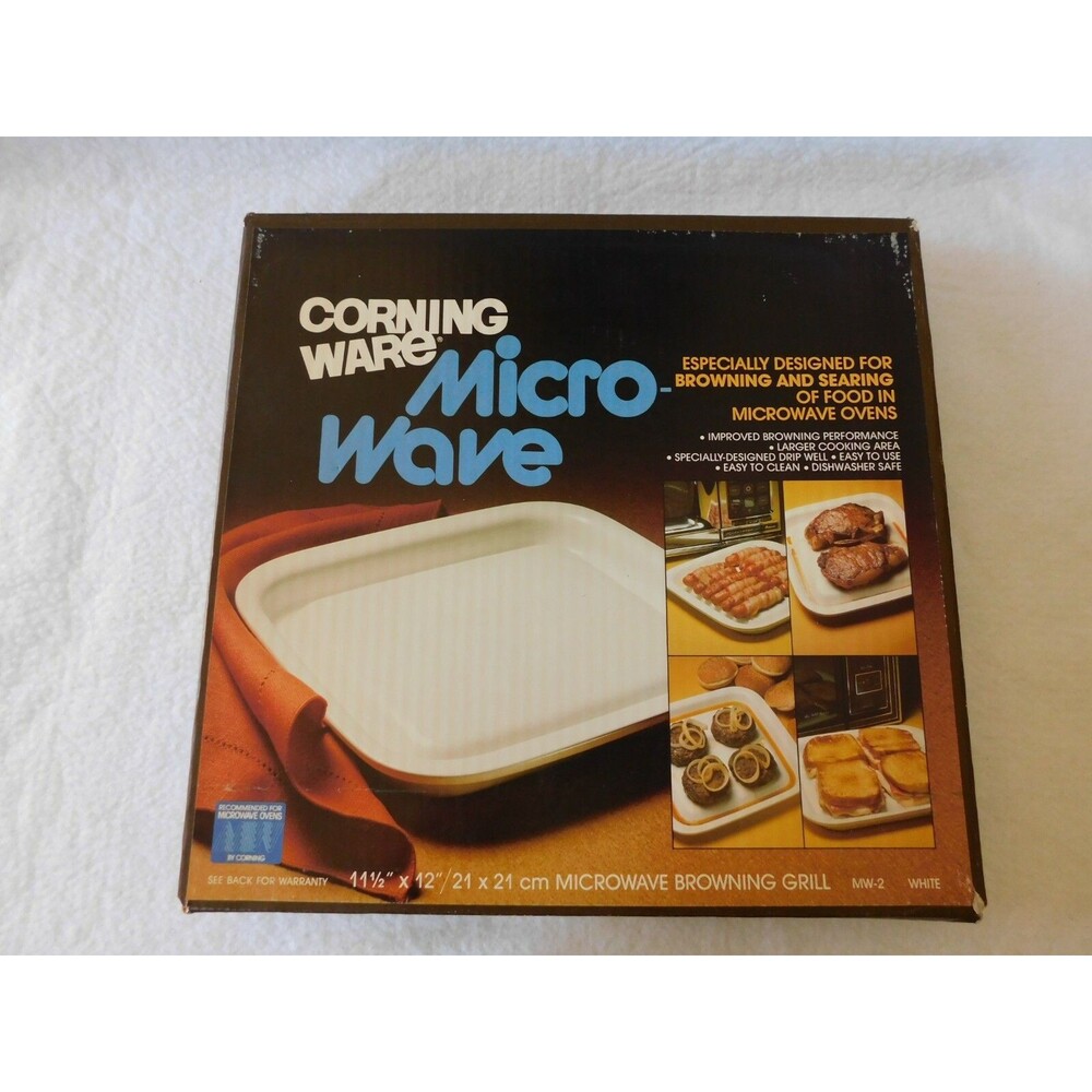 Corning Ware Microwave MW-2 White Fast Food Bake Ware Dish Pyrex ~NEW NIB~